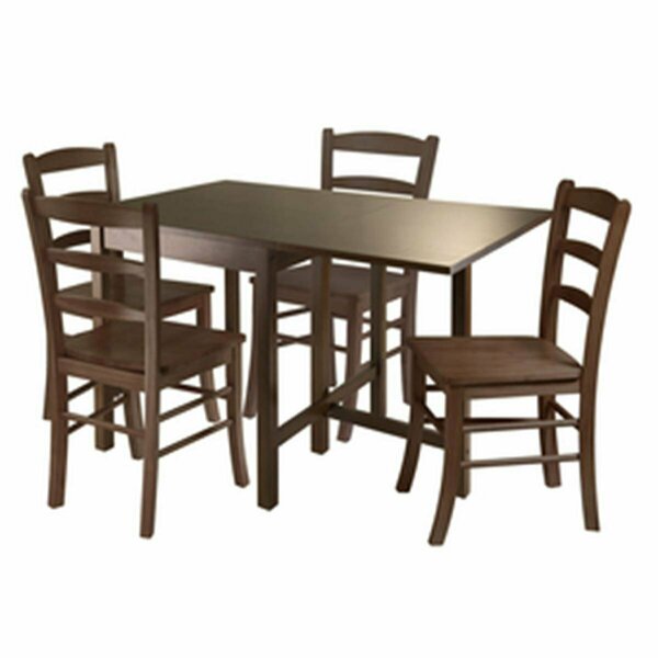 Doba-Bnt Lynden 5pc Dining Table with 4 Ladder Back Chairs - Antique Walnut SA602404